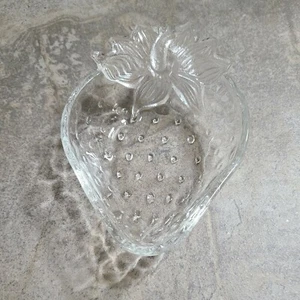 Mikasa Studio Nova Strawberry Delight Glas Süßigkeiten Obstschale Schmuck Schlüssel Schale - Bild 1 von 7