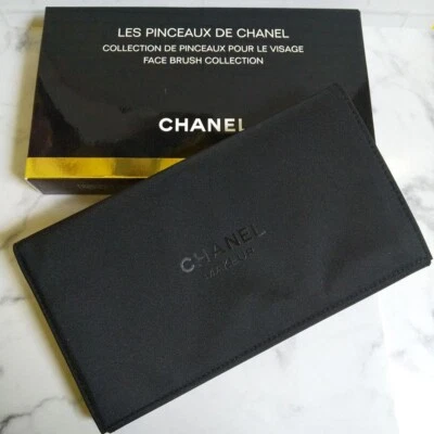 Bolsa de cepillo CHANEL Les Pinceaux de Chanel negra sin cepillo con caja vintage sin usar Foto 1 de 4