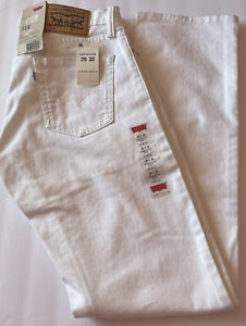 Levi's Men's Jeans White Size 29X32 514 Regular Fit Straight Leg Stretch $69 NWT