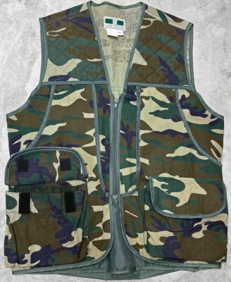 Game Winner Sportswear VTG Camo Shell Pouch Padded Shooting Vest Men's Small - Image 1 of 3