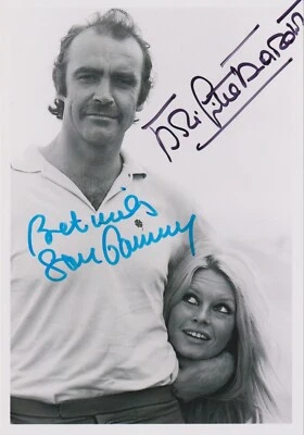 SEAN CONNERY und BRIGITTE BARDOT Original Autogramme signiertes HGF Foto - Bild 1 von 2