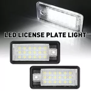 "SUPER BRIGHT" White LED License Plate Light Tag Lamp Fit Audi B7 A4 A3 A6 A8 Q7 - Picture 1 of 10
