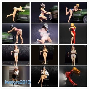 1/64 1/87 1/43 Beauty Girl Lady Scene Miniatures Figures Model For Cars Vehicles - Picture 1 of 19