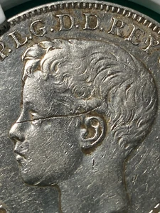 SPAIN PHILIPPINES 1897 SGV UN PESO ALFONSO XIII STRUCK THRU ERROR NGC AU DETAILS - Picture 1 of 3
