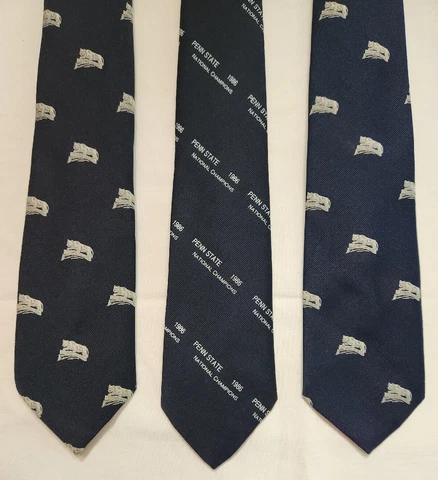 Penn State Nittany Lions Set of 3 Neckties Including 1986 National Champions Cover