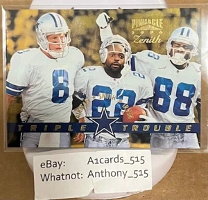 1996 Pinnacle Zenith -Triple Trouble- Aikman-Smith-Irvin - Dallas Cowboys #Z-147 - Picture 1 of 3