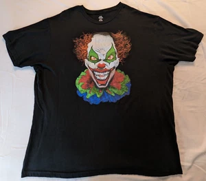 Scary Clown Smiling Halloween T-shirt Pennywise IT Graphic Tee Black Mens 2XL - Picture 1 of 7