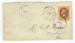 c1880 Connersville Indiana 2ct Banknote to Dayton Ohio - Picture 1 of 1