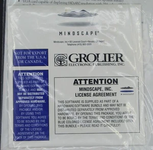 The 1995 Grolier Multimedia Encyclopedia Windows 3.1 Dos 5.0 CD Sealed - Picture 1 of 1