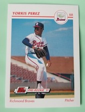 1991 Line Drive AAA #436 Yorkis Perez - Richmond Braves 