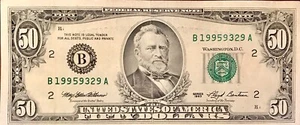 1993 $50 FRN - New York - circulated - Picture 1 of 2