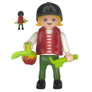 Figurine Playmobil agricultrice fille avec pomme et pinceau
