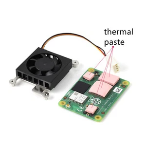 3007 Cooling Fan With Thermal Tapes Metal Frame for Raspberry Pi 4 CM4 b - Afbeelding 1 van 8