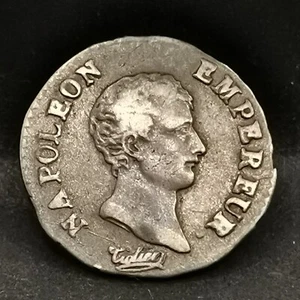 QUART DE FRANC ARGENT AN 13 T NANTES NAPOLEON TETE NUE 6789 Ex. FRANCE / SILVER - Picture 1 of 2