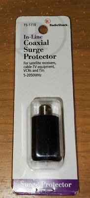 Surge Protector for Satellite/Cable-TV VCR Equipment ~ 75-Ohm Coax In-Line - NOS - Image 1 of 2