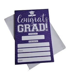 20 Graduation Party Invitations & Envelopes Grad Celebration Announcement Cards