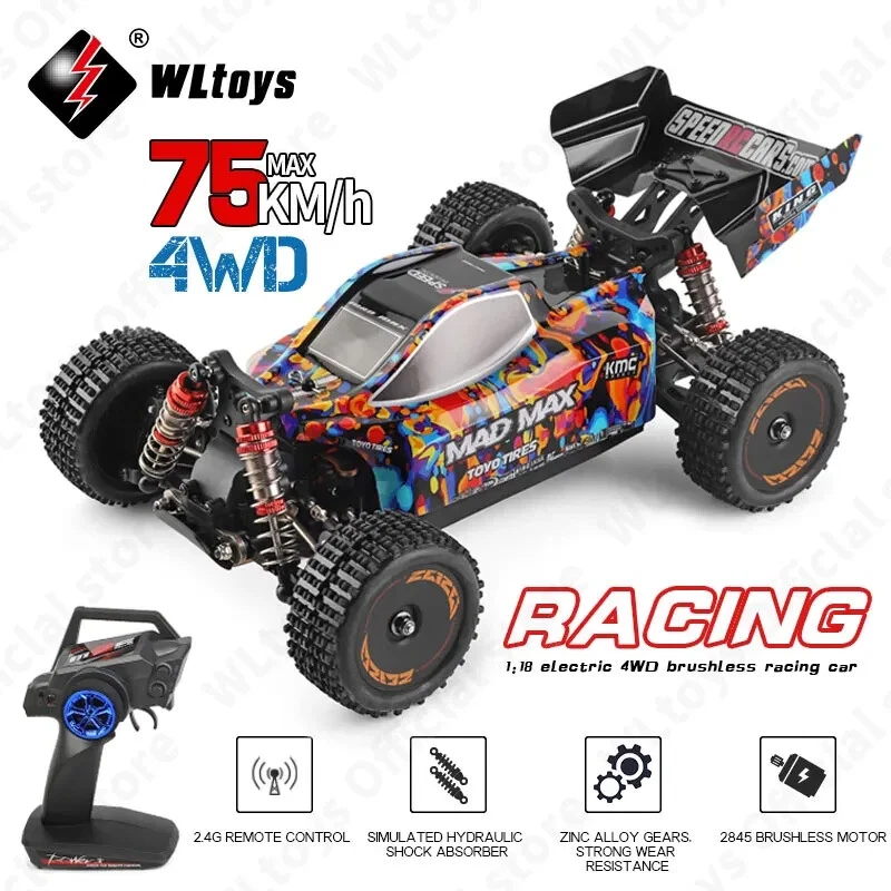 WLTOYS 184016 ALTA VELOCIDAD 75 KM/H (45 MPH) 4x4 2,4 G buggy de carreras sin escobillas rc Foto 1 de 4