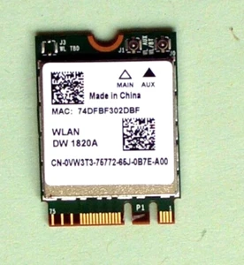 0VW3T3 Dell DW1820a BCM94350ZAE 802.11AC 867 Mbit/s BT 4,1 M.2 VW3T3 - Photo 1/1