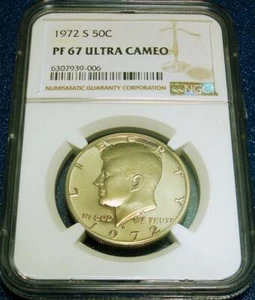 1972-S NGC PF67 ULTRA CAMEO 50C KENNEDY HALF-DOLLAR #939-006 - Picture 1 of 4