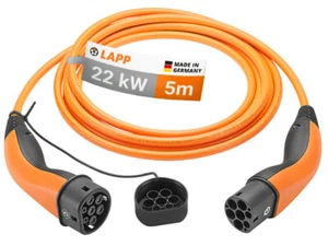 LAPP EV Charge Cable Typ 2 (22kW-3P-32A) 5m - Orange 61789 - Picture 1 of 2