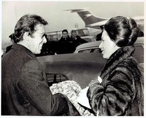 1969 Original DBLWT Foto Modellierung Nerz Mantel Mode Prinzessin Margaret & Ehemann - Bild 1 von 2