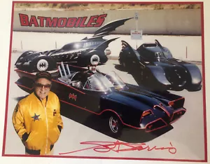 GEORGE BARRIS WITH BATMOBILES AUTOGRAPHED PROMOTIONAL PHOTO - Picture 1 of 1