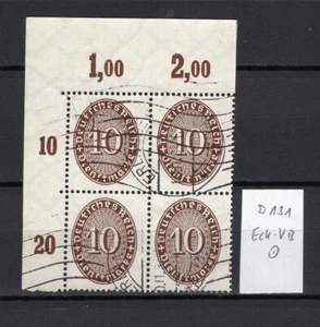 DR D131 X P OR im Eckrand-Viererblock - gestempelt - (DRD131-1) - Bild 1 von 2
