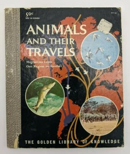 VINTAGE Little Golden Book Library of Knowledge Animals and their Travels 1959 - Picture 1 of 8