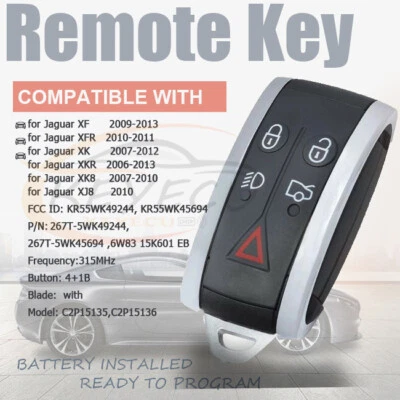 Mando a distancia inteligente para Jaguar XF XFR XK XKR 2006-2013 KR55WK49244, KR55WK45694 Foto 1 de 4