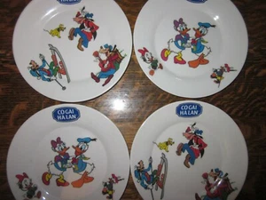 Set of 4 Fataco melamine plates Disney Donald Duck & Goofy Vietnamese CoGaiHalan - Picture 1 of 11