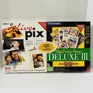 Live Pix w Print Shop Deluxe lll Windows 95 CD-ROM Kodak Digital Processing - Picture 1 of 8
