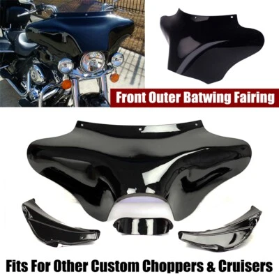 Front Outer Batwing Inner Fairing Cowl For Kawasaki Vulcan Yamaha Suzuki Models — 第 1/4 张图片