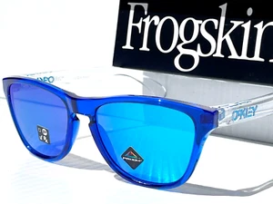 NEW Oakley FROGSKINS XS Crystal Blue PRIZM Sapphire YOUTH Sunglass J9006-34 - Picture 1 of 13