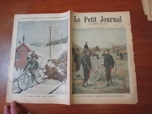 Die kleine Zeitung 1902 neuer Helm Artillerie + Fahrrad von Wölfen angegriffen - Bild 1 von 1