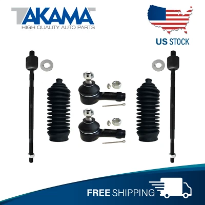 ⭐6 pcs⭐Front Outer +Inner Tie Rod Ends+Boots For Dodge Plymouth Colt Eagle - Image 1 of 4