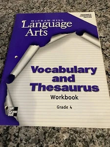 Vocabulary and Thesaurus Workbook Grade 4 Teacher’s Annotated Edition - Picture 1 of 4