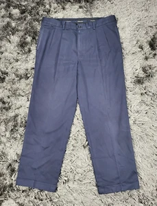 Pantalones chinos Brooks Brothers Thompson Advantage para hombre 37X30 azul algodón con puños dobladillo - Imagen 1 de 18
