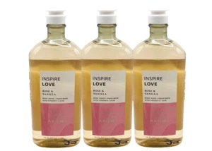 3 BATH & BODY WORKS INSPIRE LOVE ROSE & VANILLA BODY WASH FOAM BATH 10 FL OZ NEW - Picture 1 of 3