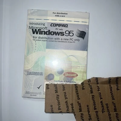 Microsoft Windows 95 Certificate of Authenticity Sealed - Image 1 of 3