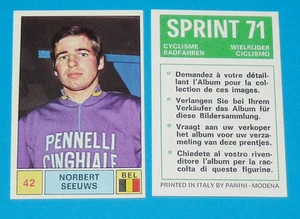 N°42 NORBERT SEEUWS PANINI SPRINT 71 CYCLISME 1971 RADFAHREN WIELRIJDER CICLISMO - Imagen 1 de 1