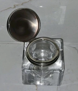 NEW Pottery Barn Inkwell Votive Holder Glass Candle Holder Square Cut Corners - Picture 1 of 10