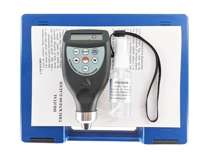 VTSYIQI Ultrasonic Thickness Meter Gauge Tester 0.04-8 inch For Steel Aluminum Cast Iron