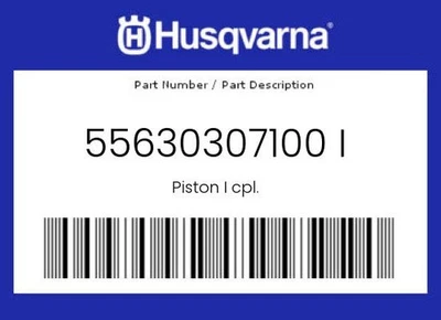 Pistón genuino Husqvarna I Cpl. - 55630307100 I Foto 1 de 4
