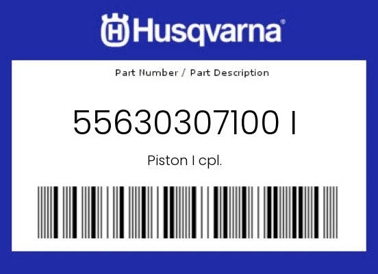 Pistón genuino Husqvarna I Cpl. - 55630307100 I Foto 1 de 4