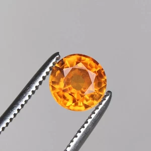 Natural Orange Sapphire Padparadscha 6.10 Ct Round Faceted Cut Loose Gemstone - Picture 1 of 5