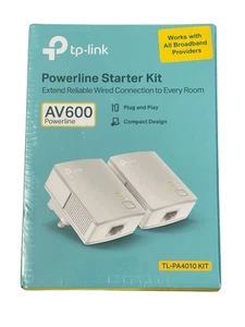 TP-LINK AV600 Powerline Adapter Starter Kit TL-PA4010KIT / New & Sealed - Photo 1/4