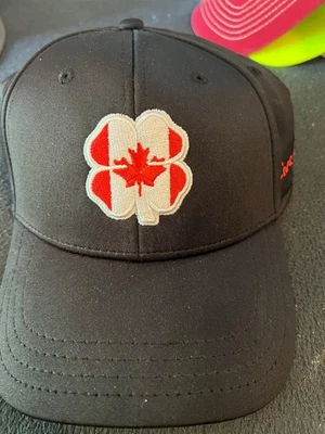 Black Clover Canada Maple Leaf Authentic Performance Cap Hat Fitted Black Med/Lg - Image 1 of 4