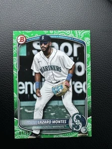 2025 Bowman Prospects Lazaro Montes Green Pattern Parallel /99 BP-23 Mariners - Picture 1 of 3