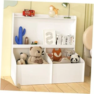 Cubby Toy Storage Cabinet 3 Tier Wooden Children Bookcase,Toy and Book Storage - Picture 1 of 8