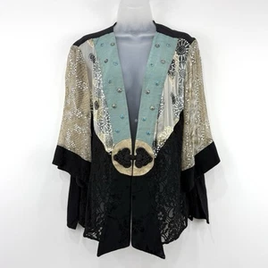 Spencer Alexis Kimono Cardigan Womens 1X VTG Whimsigoth Embellished Fairy Event - Picture 1 of 11